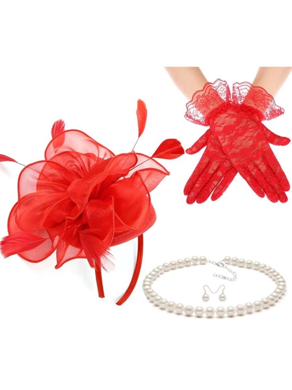 Kentucky Derby Hat Fascinator Veil Headband Hat Set for Wedding Tea Party